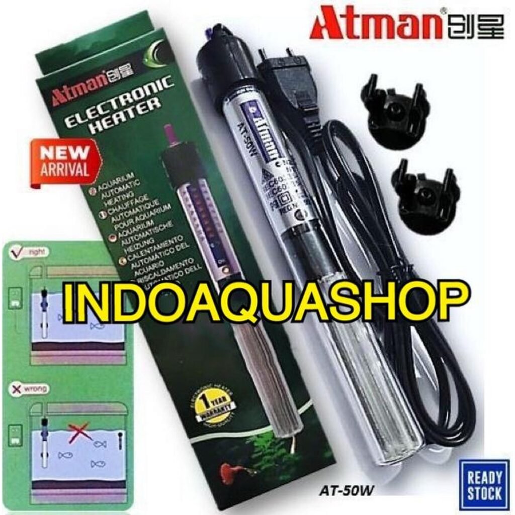 Atman Heater 50W Penghangat Air Aquarium Akuarium Electronic Heater