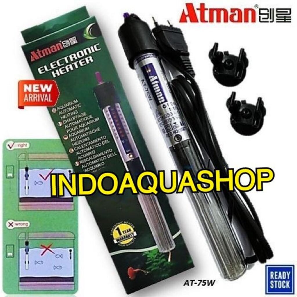 Atman Heater 75W Penghangat Air Aquarium Akuarium Electronic Heater