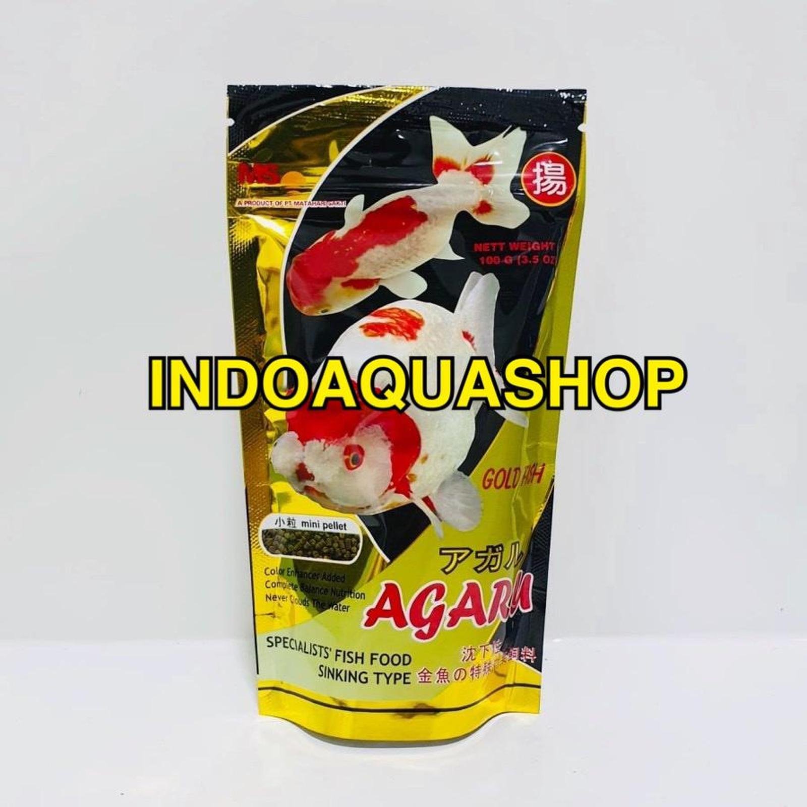 MAKANAN IKAN / PELET IKAN KOKI /AGARU Tipe Tenggelam / Sinking 100 gr