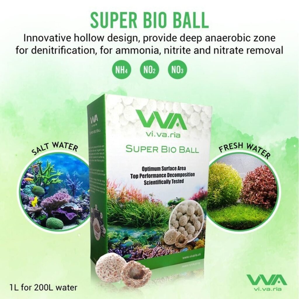 Vivaria Super Bio Ball Media bakteri laut tawar Koi dan Predator