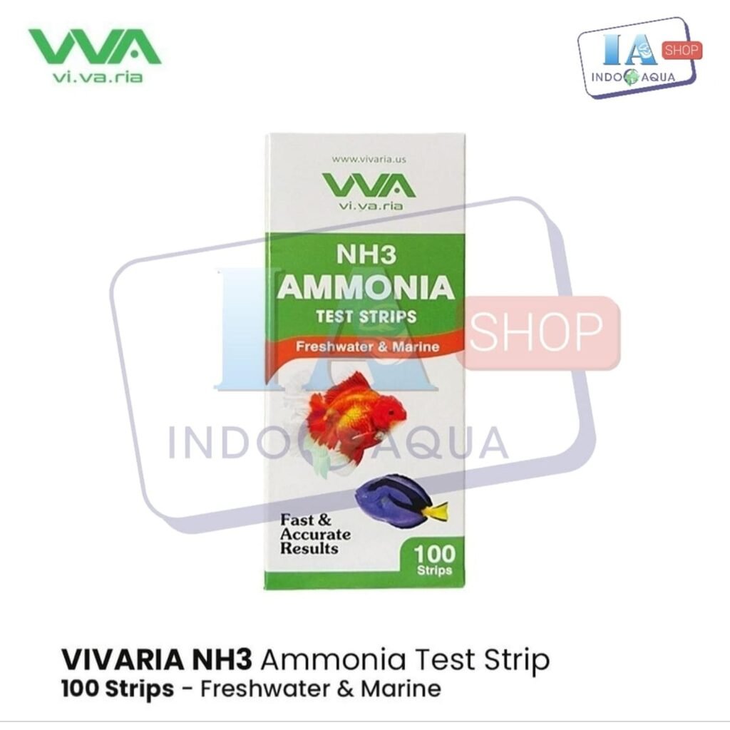 Vivaria Test strip Ammonia for freshwater dan marine 100 strips
