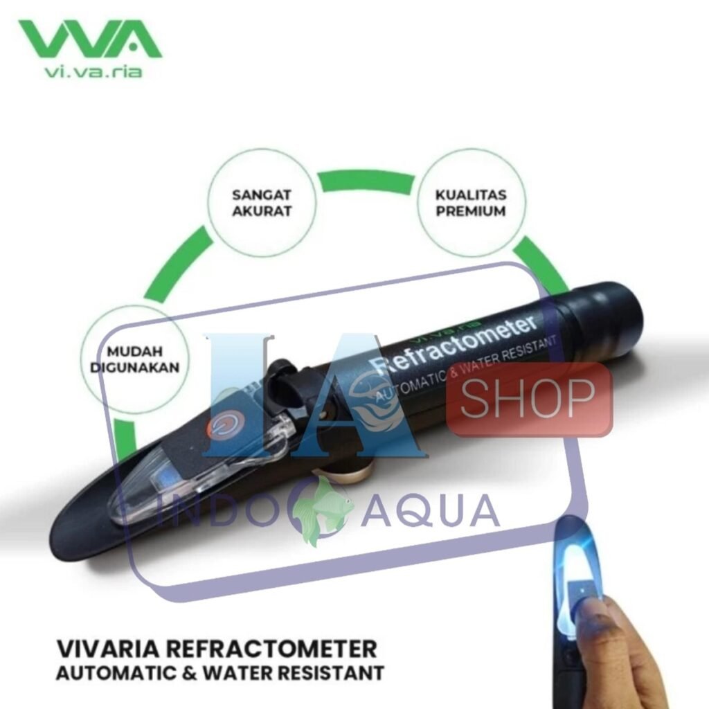Vivaria Refractometer Salinity Meter ATC - Alat Ukur Kadar Garam Laut